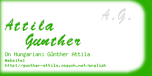 attila gunther business card